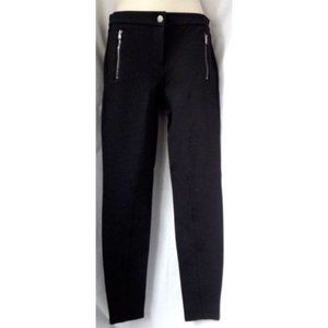 "LOFT" BLACK MODERN SKINNY ZIP POCKETS STRETCH LEGGINGS RIDING PANTS SZE: XS NWT